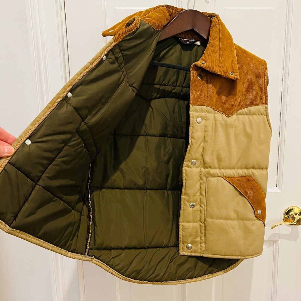 Vintage Corduroy Eestern Distressed Vest Size Medium - Picture 7 of 16